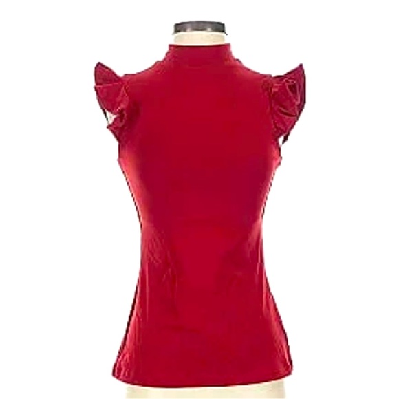 ISO Susana Monaco Mock Neck Ruffle Sleeve Top Especially In Red Plz Share Thx - Picture 1 of 2